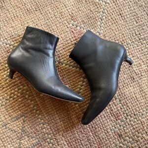 Loeffler Randall Marcella Black Leather Ankle Boot